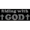 Christian Pin Riding With GOD Hat Lapel Motorcycle Vest Religious Pins