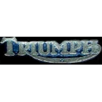 TRIUMPH LARGE CAST SCRIPT BLUE PIN