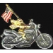 MOTORCYCLE GUARDIAN ANGEL WITH FLAG