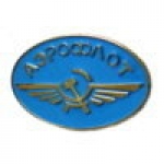 AEROFLOT PIN BLUE OVAL CCCP RUSSIA AIRLINE PIN