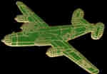 B-24 LIBERATOR AIRPLANE GREEN PIN