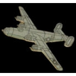 B-24 LIBERATOR AIRPLANE GRAY PIN