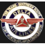 DELTA AIR LINES PIN LOGO OLD TRANS SOUTH ROUTE PIN