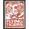 FLYING TIGERS AIRLINES LOGO RED PIN