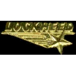 LOCKHEED PIN GOLD SCRIPT LOGO LOCKHEED PIN
