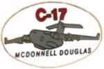 C-17 GLOBEMASTER PIN MCDONNELL DOUGLAS OVAL C17 PIN DX