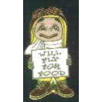 WILL FLY FOR FOOD PIN