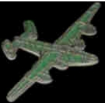 B-24 LIBERATOR AIRPLANE GREEN SM PIN