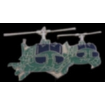 UH-1 HUEY PIN DUO GREEN HELICOPTER PIN