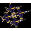 USN NAVY BLUE ANGELS DIAMOND FORMATION TOP DX