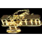 WRIGHT BROTHERS PLANE GOLD CAST PIN