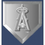 ANAHEIM ANGELS PIN HOME PLATE STYLED LOGO DOUBLE PIN