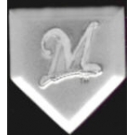 MILWAUKEE BREWERS PIN HOME PLATE AND STYLED LOGO DOUBLE PIN