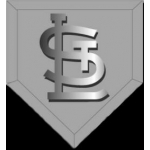 ST LOUIS CARDINALS PIN HOME PLATE AND STYLED LOGO DOUBLE PIN