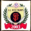 SAN FRANCISCO GIANTS 2003 NATIONAL LEAGUE WEST CHAMP PIN