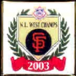 SAN FRANCISCO GIANTS 2003 NATIONAL LEAGUE WEST CHAMP PIN