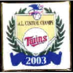 MINNESOTA TWINS 2003 AMERICAN LEAGUE CENTRAL CHAMP PIN