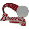 ATLANTA BRAVES PIN BASEBALL GLITTER TRAIL PIN