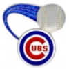 CHICAGO CUBS PIN BASEBALL GLITTER TRAIL PIN