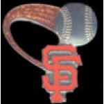 SAN FRANCISCO GIANTS PIN BASEBALL GLITTER TRAIL PIN