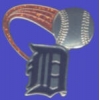 DETROIT TIGERS PIN BASEBALL GLITTER TRAIL PIN