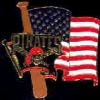 PITTSBURGH PIRATES BAT USA FLAG PIN