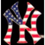 NEW YORK YANKEES USA FLAG COLOR INITIALS PIN