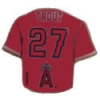 ANAHEIM ANGELS MIKE TROUT RED JERSEY PIN