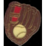 A GENERIC BASEBALL PIN BASEBALL BALL AND GLOVE PIN