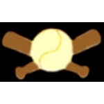 A GENERIC BASEBALL PIN BASEBALL BALL AND BATS PIN