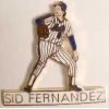 NEW YORK METS SID FERNANDEZ ACTION SIGNATURE BAR PIN