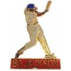 KANSAS CITY ROYALS BO JACKSON PIN ACTION BAR PIN BY PETER DAVID OF SAN DIEGO