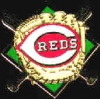 CINCINNATI REDS BAT AND GLOVE LOGO