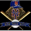 NEW YORK METS DIAMOND HAT BALL BAT PIN