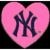 NEW YORK YANKEES HEART PIN