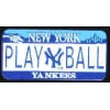 NEW YORK YANKEES PLAY BALL LICENSE PLATE PIN