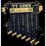 DETROIT TIGERS TY COBB CAREER RECORDS LOGO PIN