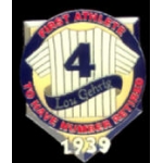 NEW YORK YANKEES LOU GERHIG RETIREMENT JERSEY PIN