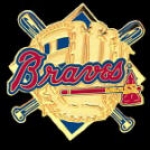 ATLANTA BRAVES PIN BAT AND GLOVE LOGO PIN