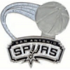 SAN ANTONIO SPURS PIN GLITTER BALL SPURS PIN