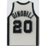 SAN ANTONIO SPURS PIN MANU GINOBILI JERSEY PIN