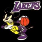 LOS ANGELES LAKERS DISNEY MICKEY MOUSE DRIBBLING PIN