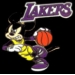 DISNEY MICKEY MOUSE DRIBBLING LOS ANGELES LAKERS PIN