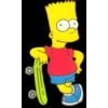 SIMPSONS CHARACTER BART WITH SKATEBOARD PIN