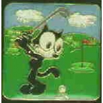 Felix The Cat Pin Golfer Felix Collector Carton Comic Pins