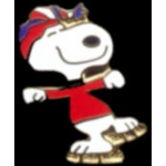 SNOOPY ON FIGURE SKATES PIN ICE SKATING PIN