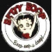 BETTY BOOP GLITTER CIRCLE LIFE BUOY PIN