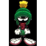 MARVIN THE MARTIAN PIN GLITTER FREEFORM LOONEY TUNE PIN