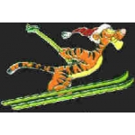 WINNIE THE POOH XMAS TIGGER PIN SKIING DISNEY PIN