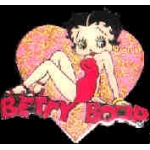 BETTY BOOP SPARKLE HEART PIN